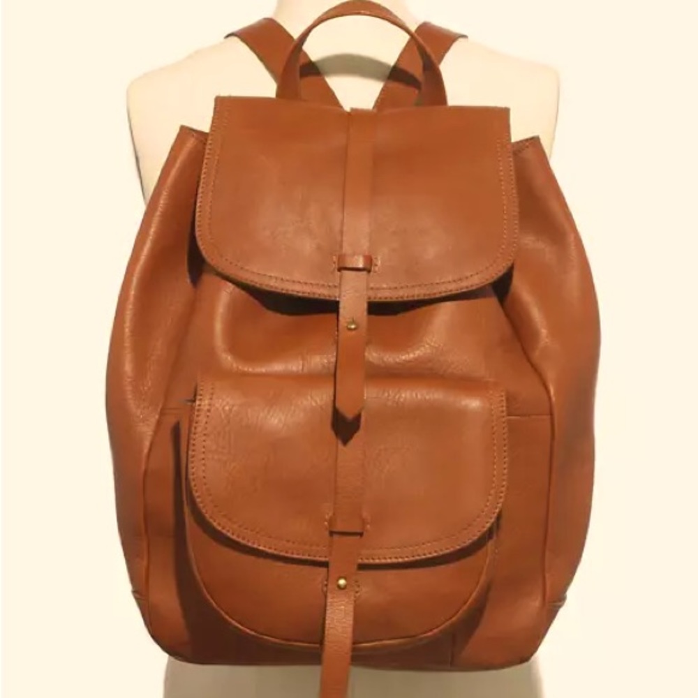 Madewell Transport Rucksack in English Saddle
